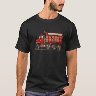 T-shirt Camion à benne basculante mignon de gravier