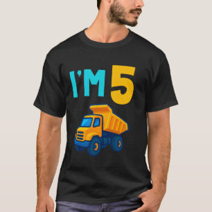 T-shirt Camion à benne jouet drôle pour 5ème anniversaire
