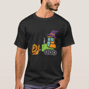 T-shirt Camion à citrouille bulldozer pour enfants garçons