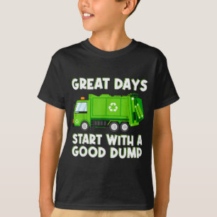 T-shirt Camion à ordures cool Hommes Enfants Garçons T