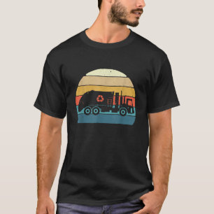 T-shirt Camion à ordures rétro camion poubelle recyclage d