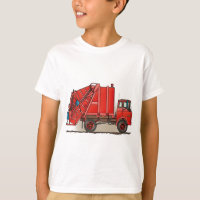 Camion à ordures rouge