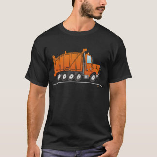 T-shirt Camion à vidange lourd Orange