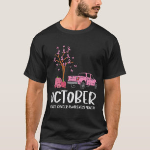 T-shirt Camion Arbre Octobre Mois de sensibilisation au ca