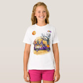 T-shirt Camion Avec 3 Gnomes, 2 Jack O'Lanterns & Ghost (Devant entier)