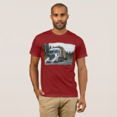 T-shirt Camion blanc avec balles de foin pour camions (Devant entier)
