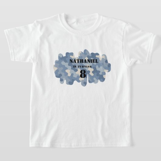 T-shirt Camion bleu militaire | Anniversaire de l'armée (Poser)