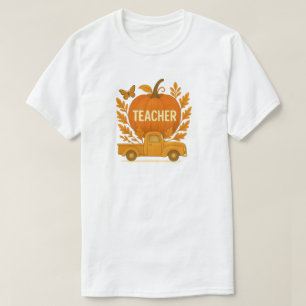 T-shirt Camion Citrouille d'automne pour enseignants