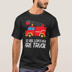 T-shirt Camion cool D'Incendie Pour Filles Camion D'Incend