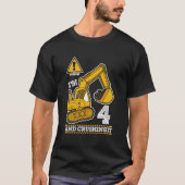 T-shirt Camion de construction 4e 4 excavatrice constructe (Devant)