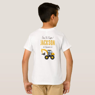 T-shirt Camion de Construction Anniversaire Décor Person