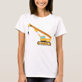 T-shirt Camion de construction de grue (Devant)