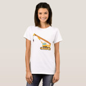 T-shirt Camion de construction de grue (Devant entier)