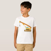 T-shirt Camion de construction de grue (Devant entier)