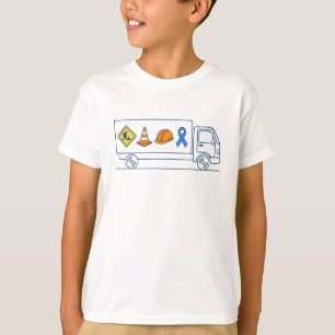 T-shirt Camion de construction de sensibilisation à l'auti