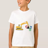 T-shirt Camion de construction d'excavateur ABC (Devant)