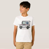 T-shirt Camion de courrier mignon (Devant entier)