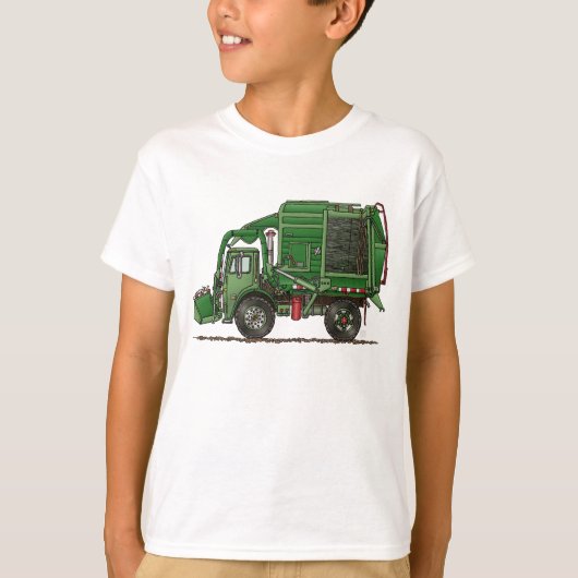 T-shirt Camion de déchets mignon de camion à ordures (Devant)