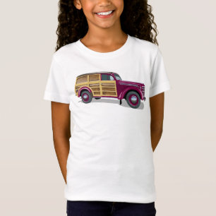 T-Shirt Camion de livraison rétro en bois