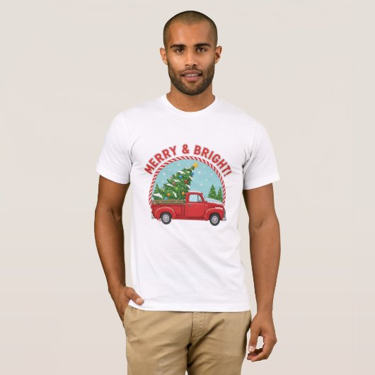 T-Shirt Camion de Noël (Devant entier)