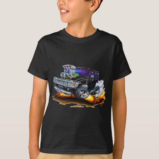 T-shirt Camion de noir de H2 de Hummer (Devant)