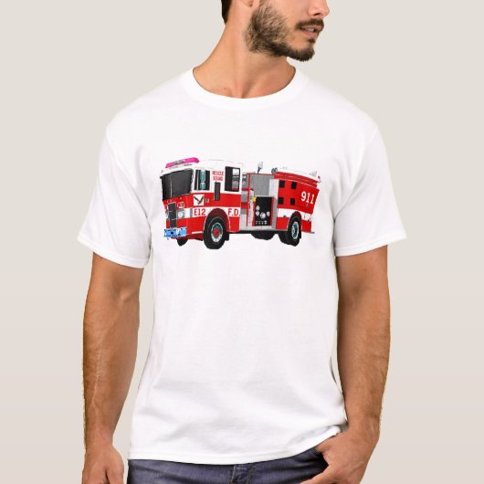 T-SHIRT CAMION DE POMPIERS (Devant)