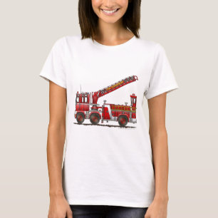 T-shirt Camion de pompiers de crochet et d'échelle