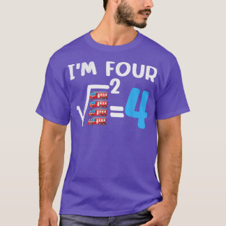 T-shirt Camion de pompiers de maths drôle pour garçon de 4