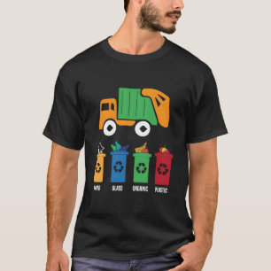 T-shirt Camion de recyclage des déchets pour tout-petits