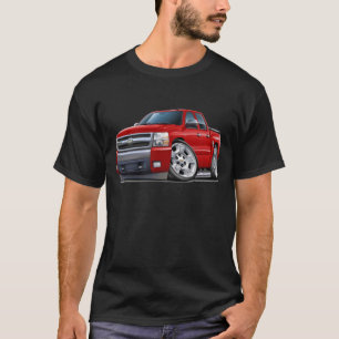 T-shirt Camion de rouge de Chevy Silverado Dualcab
