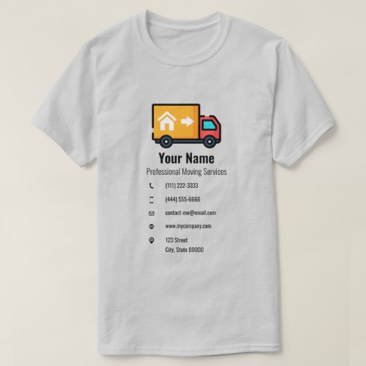 T-shirt Camion de services mobiles personnalisable (Design devant)
