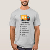 T-shirt Camion de services mobiles personnalisable (Devant)