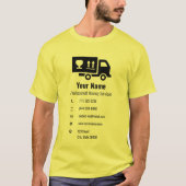 T-shirt Camion de services mobiles personnalisable jaune (Devant)