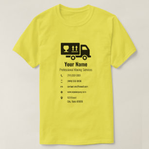 T-shirt Camion de services mobiles personnalisable jaune