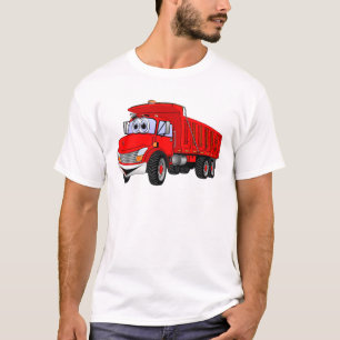 T-shirt Camion de vidange 3 essieux Carton rouge