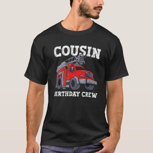 T-shirt Camion d'incendie d'équipage Cousin (Devant)
