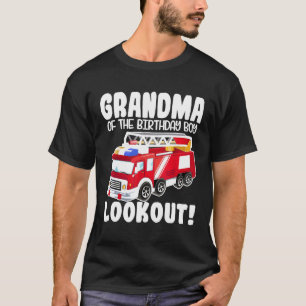 T-shirt Camion D'Incendie Grand-Mère De L'Anniversaire