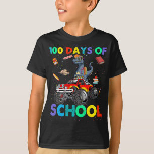 T-shirt Camion Dinosaur Drive 100 jours de garçons d'école