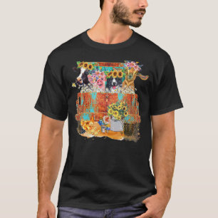 T-shirt Camion Élevage Avec Chèvre De Vache Fleur D