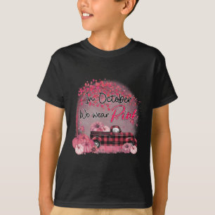 T-shirt Camion En Octobre Nous Portons Le Cancer Du Sein R