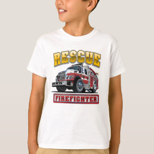 T-shirt Camion-feu de dessin