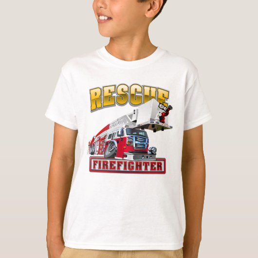 T-shirt Camion-feu de dessin (Devant)