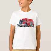 T-shirt Camion-feu de dessin (Devant)