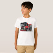 T-shirt Camion-feu de dessin (Devant entier)
