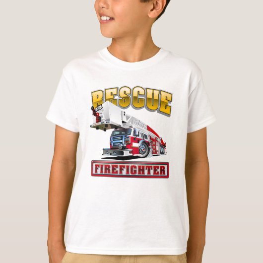 T-shirt Camion-feu de dessin (Devant)