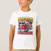 T-shirt Camion-feu de dessin (Devant)