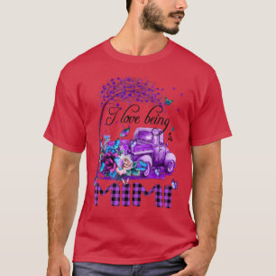 T-shirt Camion Fleur J'Aime Être Mimi Papillon Art Grand