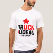 T-shirt Camion Fudeau Anti Trudeau Free Canada Trucker Her (Devant)