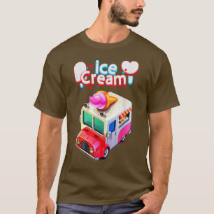 T-shirt Camion Glace Pour Les Amateurs De Crème Glaciaire