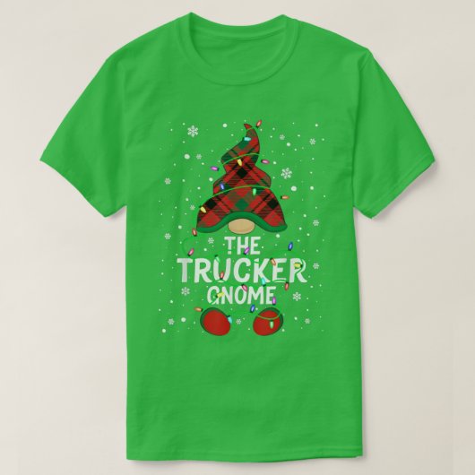 T-shirt Camion Gnome Family Matching Group Xmas Light (Design devant)